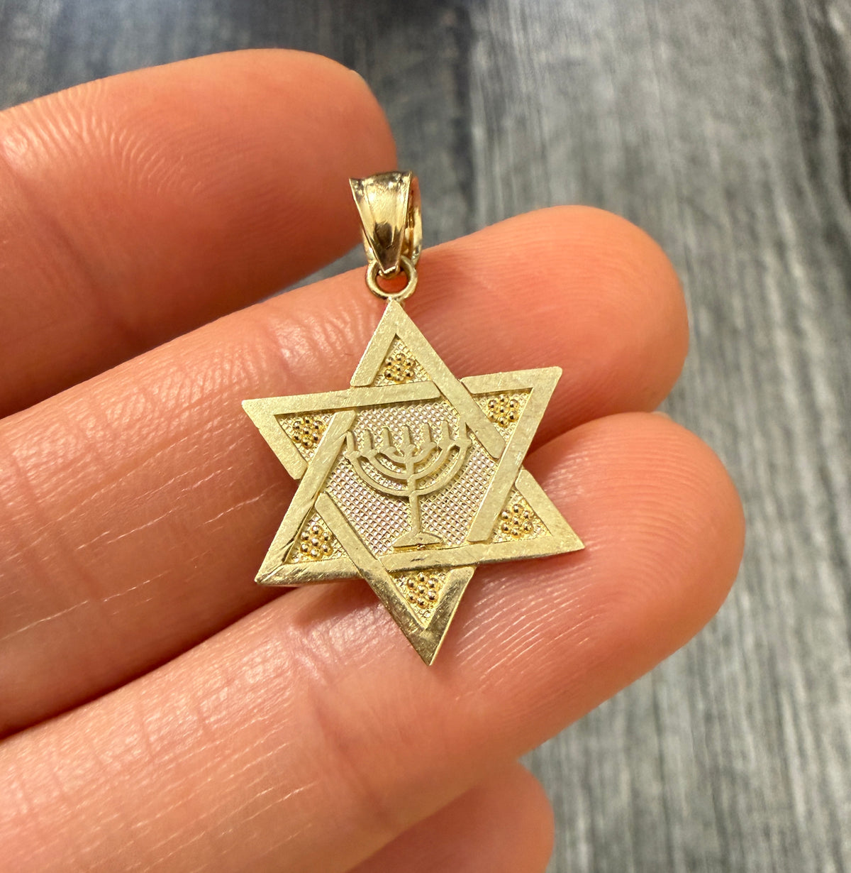 Star Of David 10K Gold Charm (S)