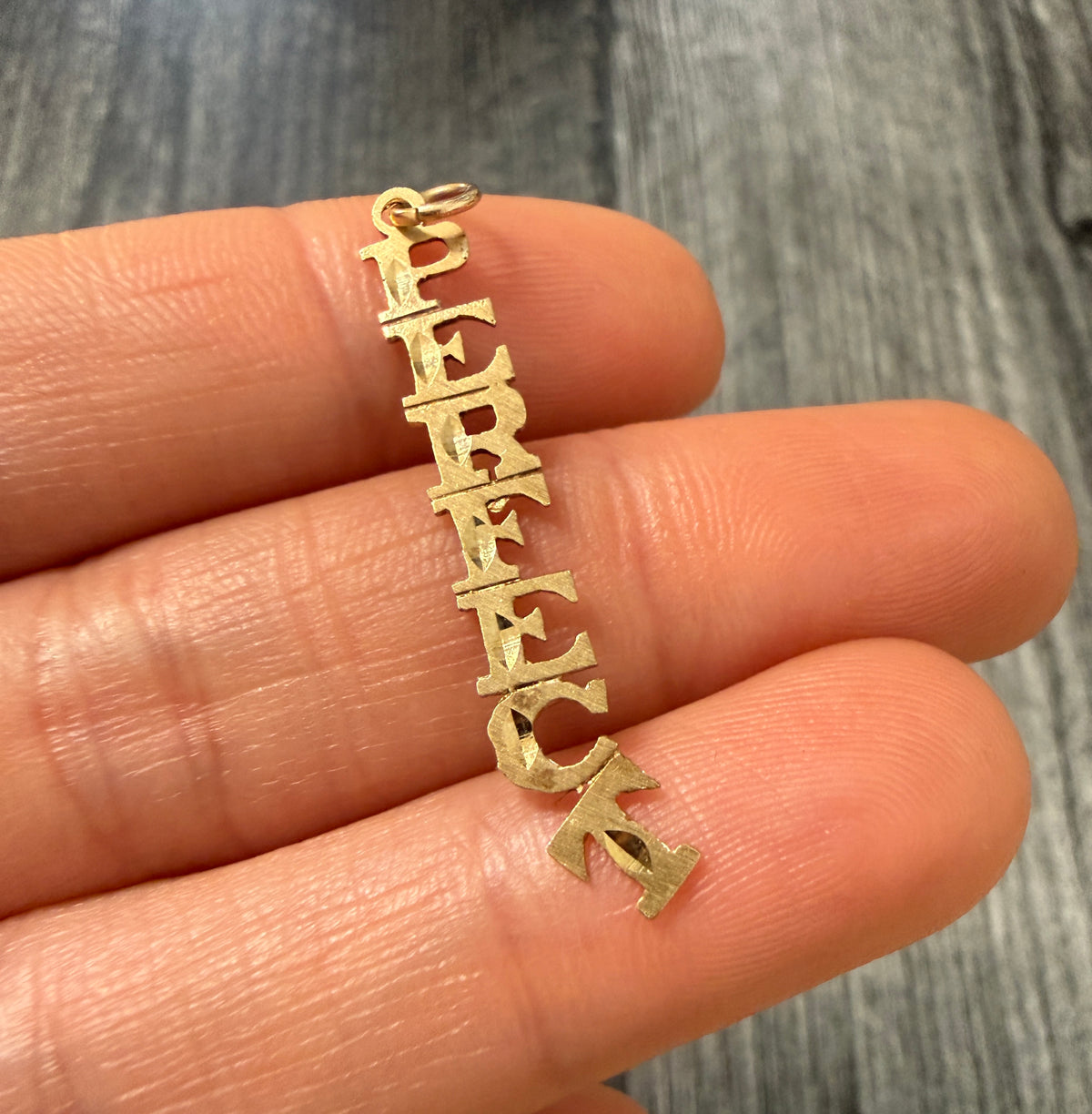 Vintage 14K Gold Imperfectly "PERFECT" Charm