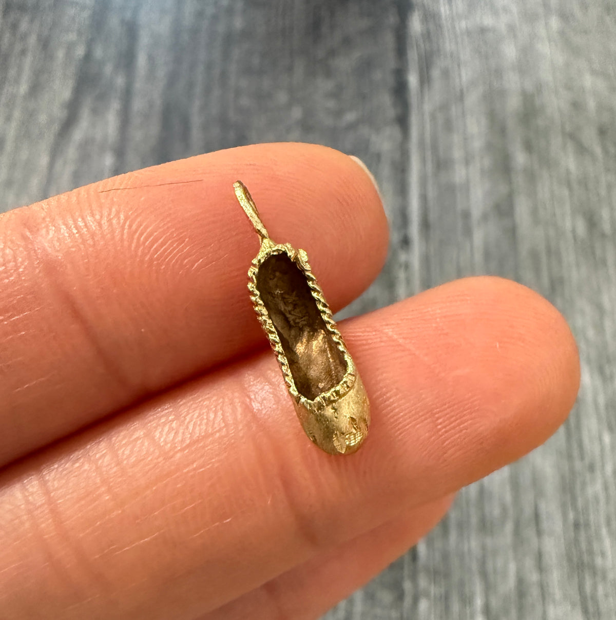 Vintage 14K Gold Ballet Flat Shoe Charm