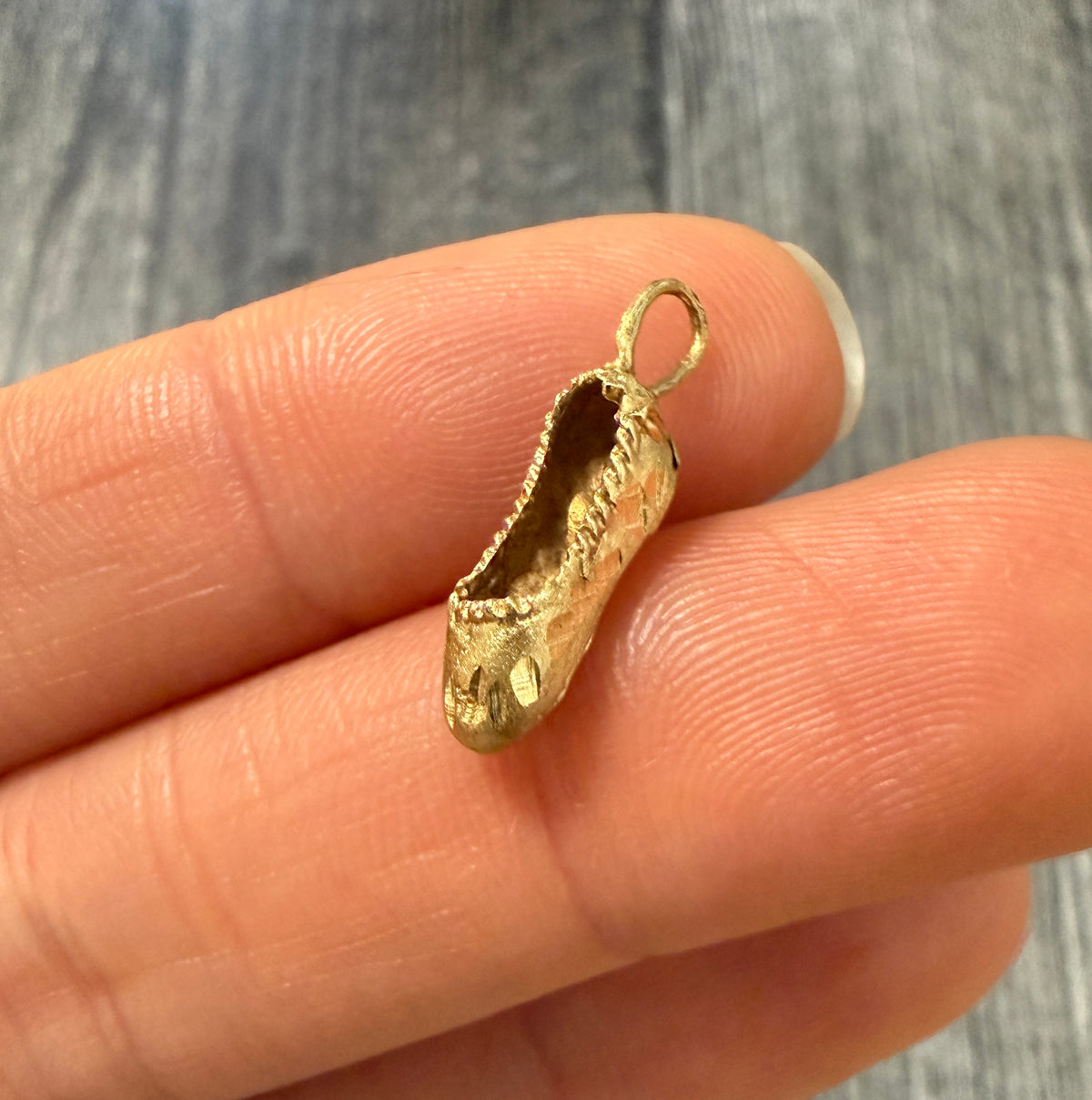 Vintage 14K Gold Ballet Flat Shoe Charm
