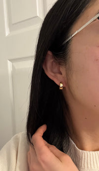 Simple 14K Gold Huggie Earrings