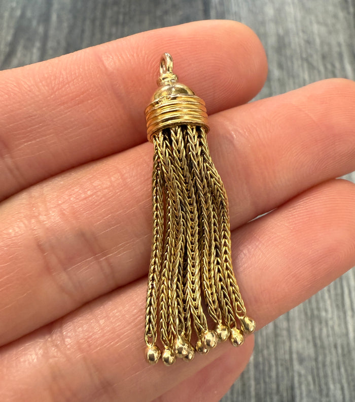 Vintage 14K Gold Tassel Charm