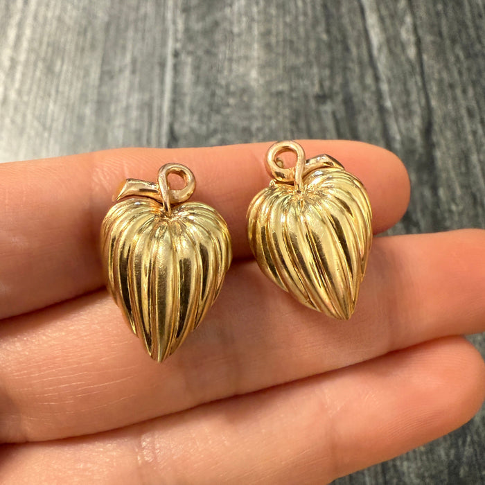 Vintage Tiffany & Co 14K Gold Pumpkin Clip Earrings