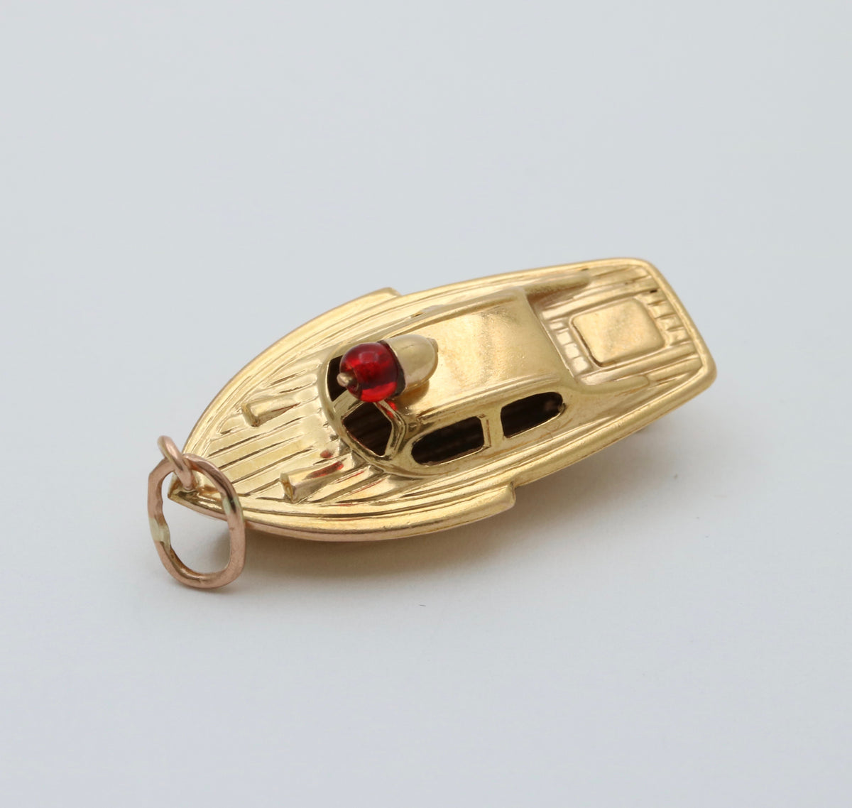Vintage 18K Gold Boat with Propeller Charm