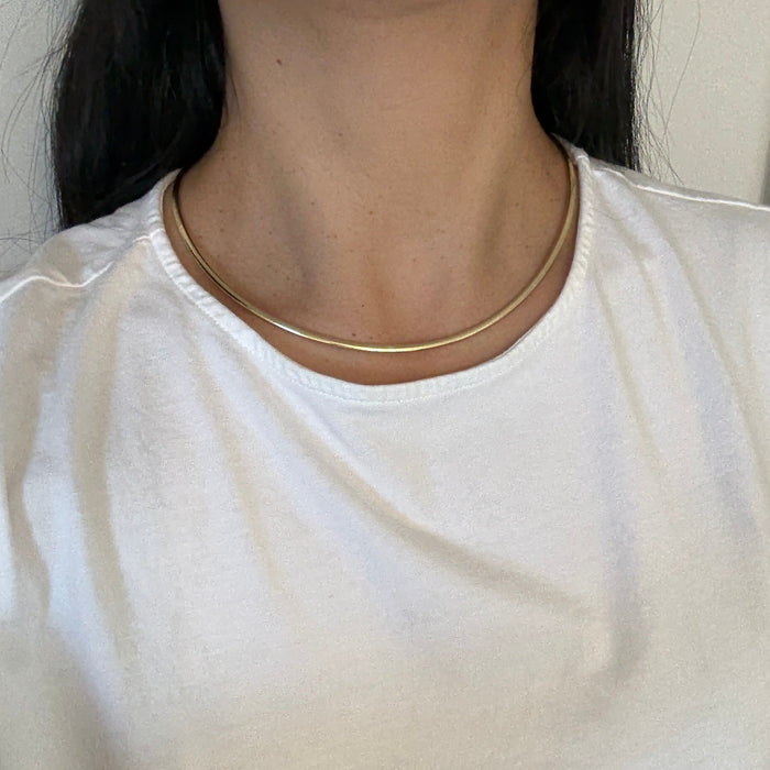 Vintage 14K Gold Omega Collar, Necklace