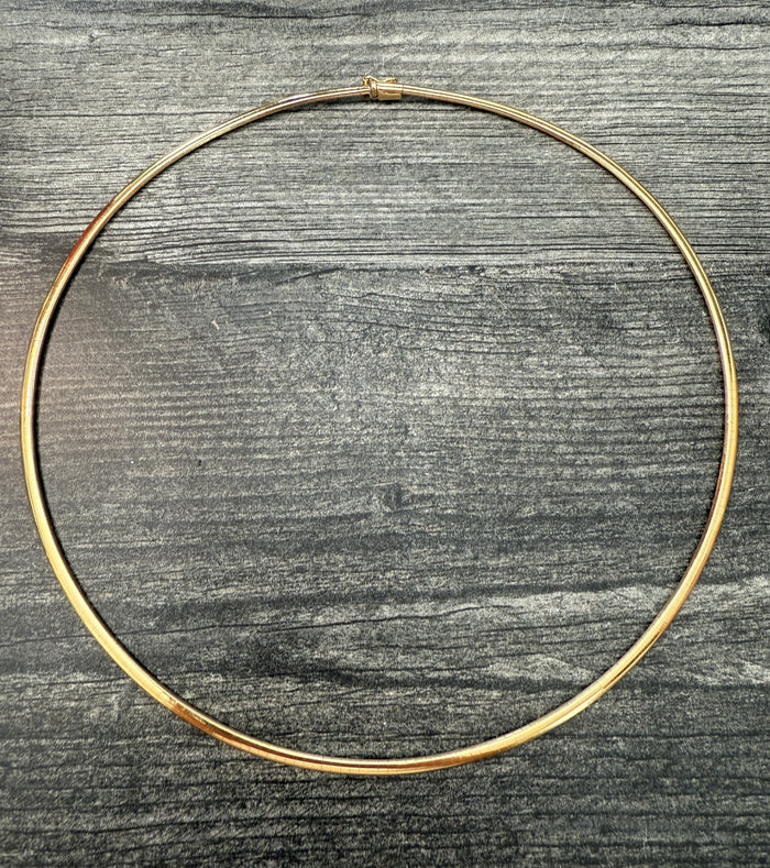 Vintage 14K Gold Omega Collar, Necklace
