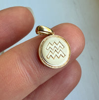 Zodiac 14K Gold Aquarius Charm