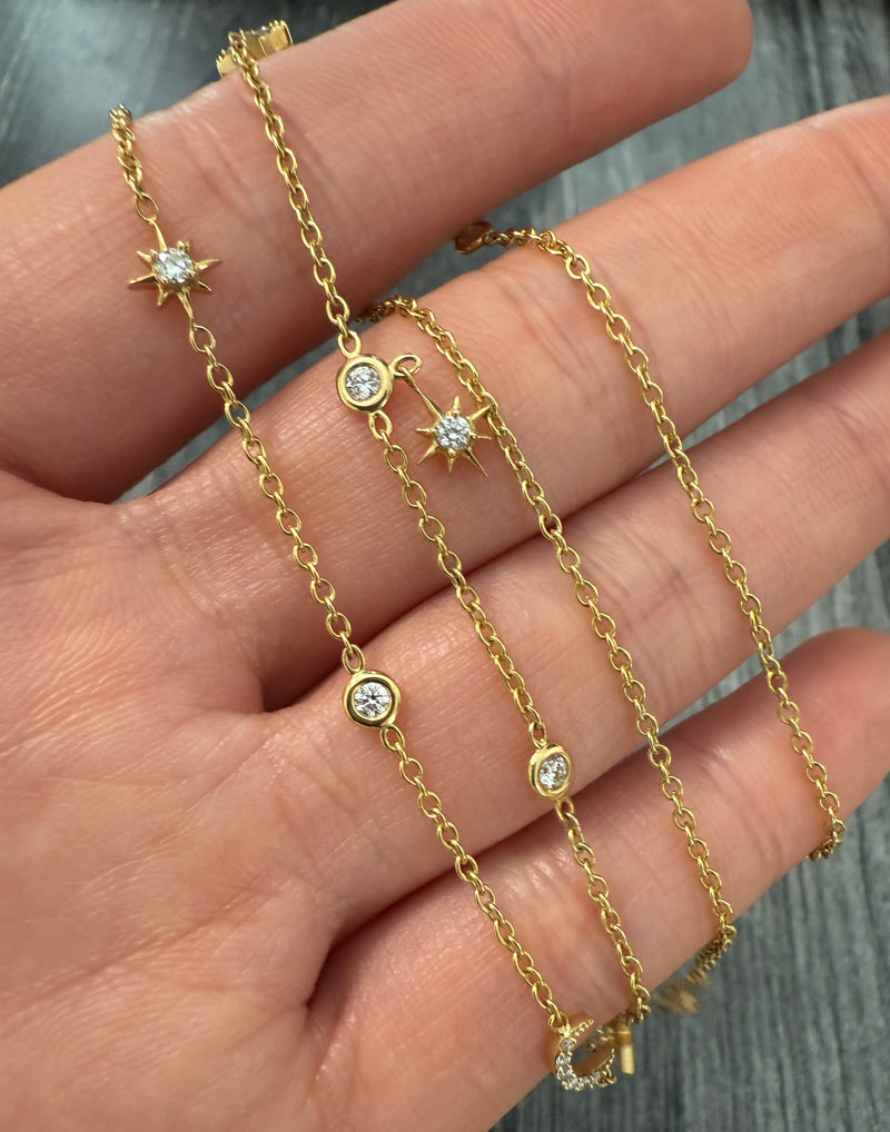 Penny Preville Celestial Diamond and 18K Gold Charm Necklace