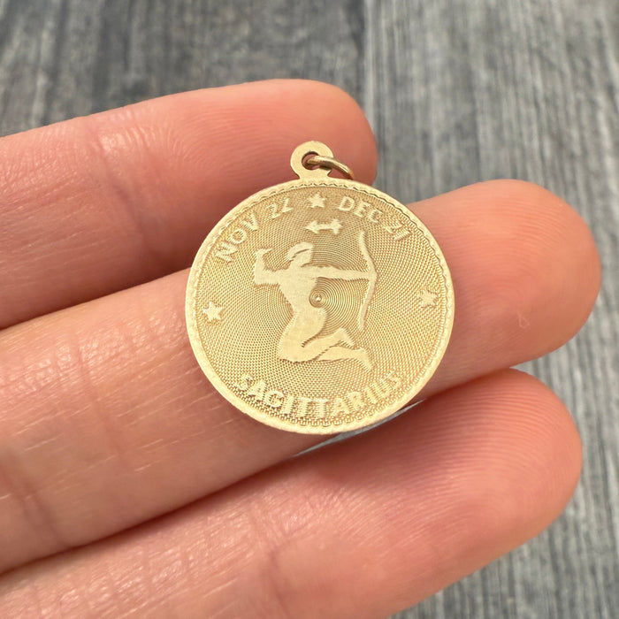 Vintage 14K Gold Sagittarius Zodiac Charm