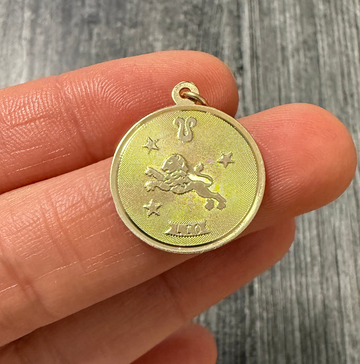 Leo Zodiac 14K Gold Charm