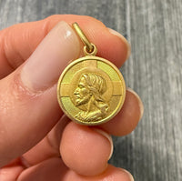 18K Gold Jesus Charm