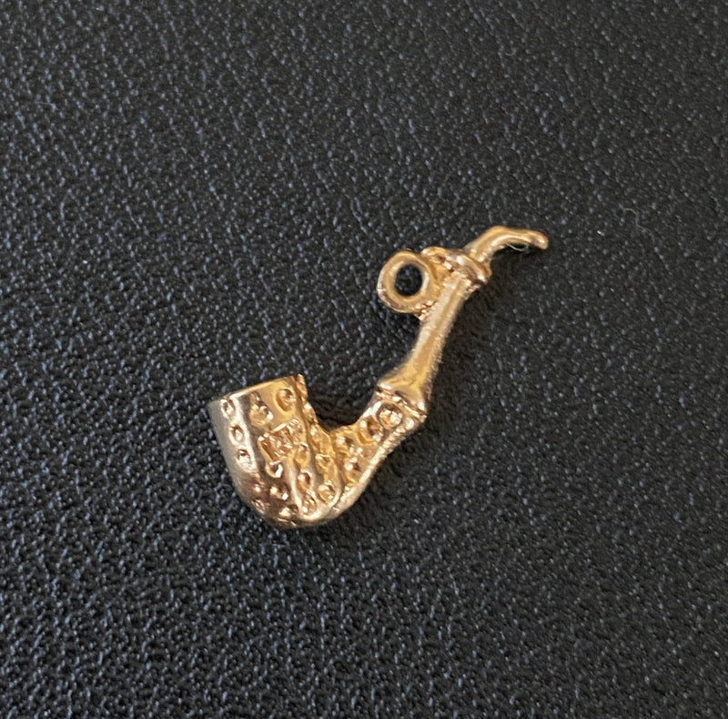 Vintage 14K Gold Pipe Charm