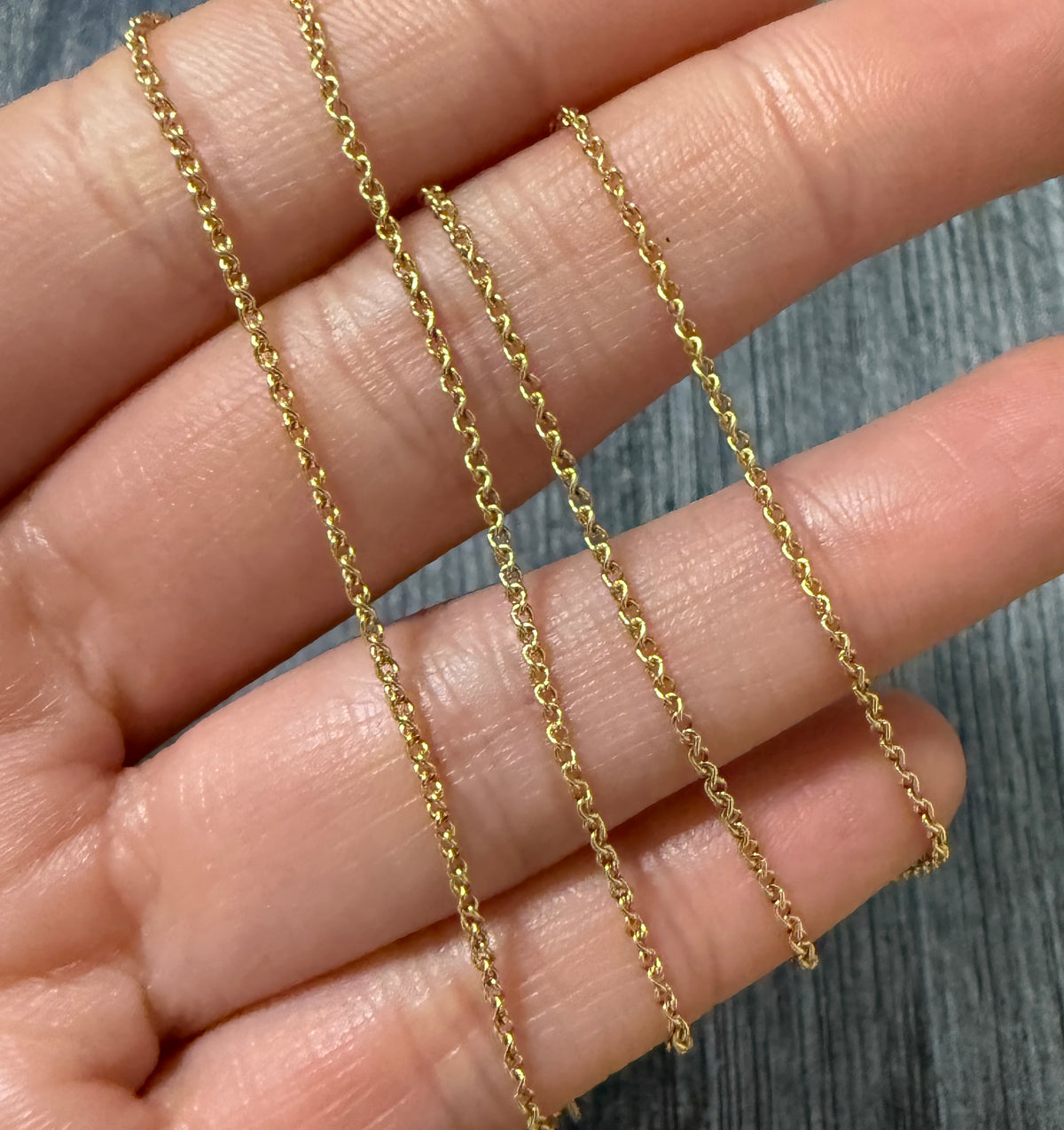 Uno a Erre Curved Cable Link 14K Gold Chain, 16" Long