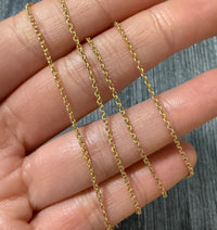 Uno a Erre Curved Cable Link 14K Gold Chain, 16" Long