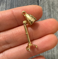 Vintage 14K Gold Articulated Hair Dryer or Floor Lamp Charm