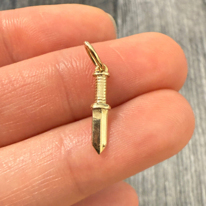 Mini 14K Gold Dagger Charm
