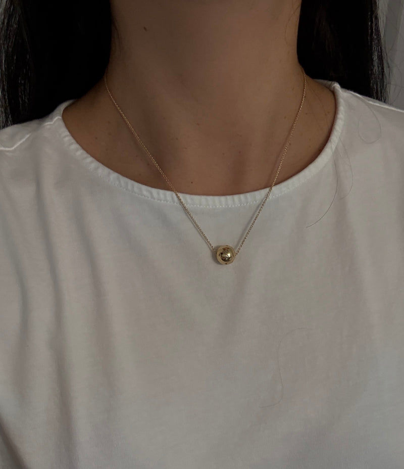 Etoile Diamond Ball Slider and 14K Gold Necklace