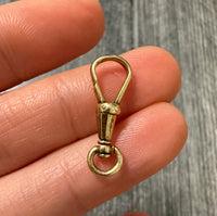 Small Antique 14K Gold Dog Clip