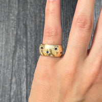 Vintage Star-Set 14K Gold Band