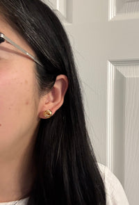 Love Knot Stud Earrings in 14K Gold