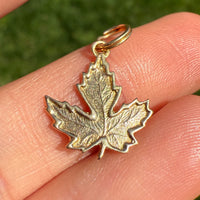 Vintage 14K Maple Leaf Charm