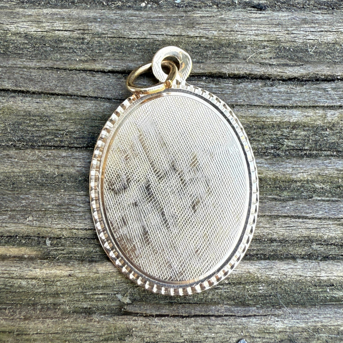Vintage 14K Gold Oval Disc Charm