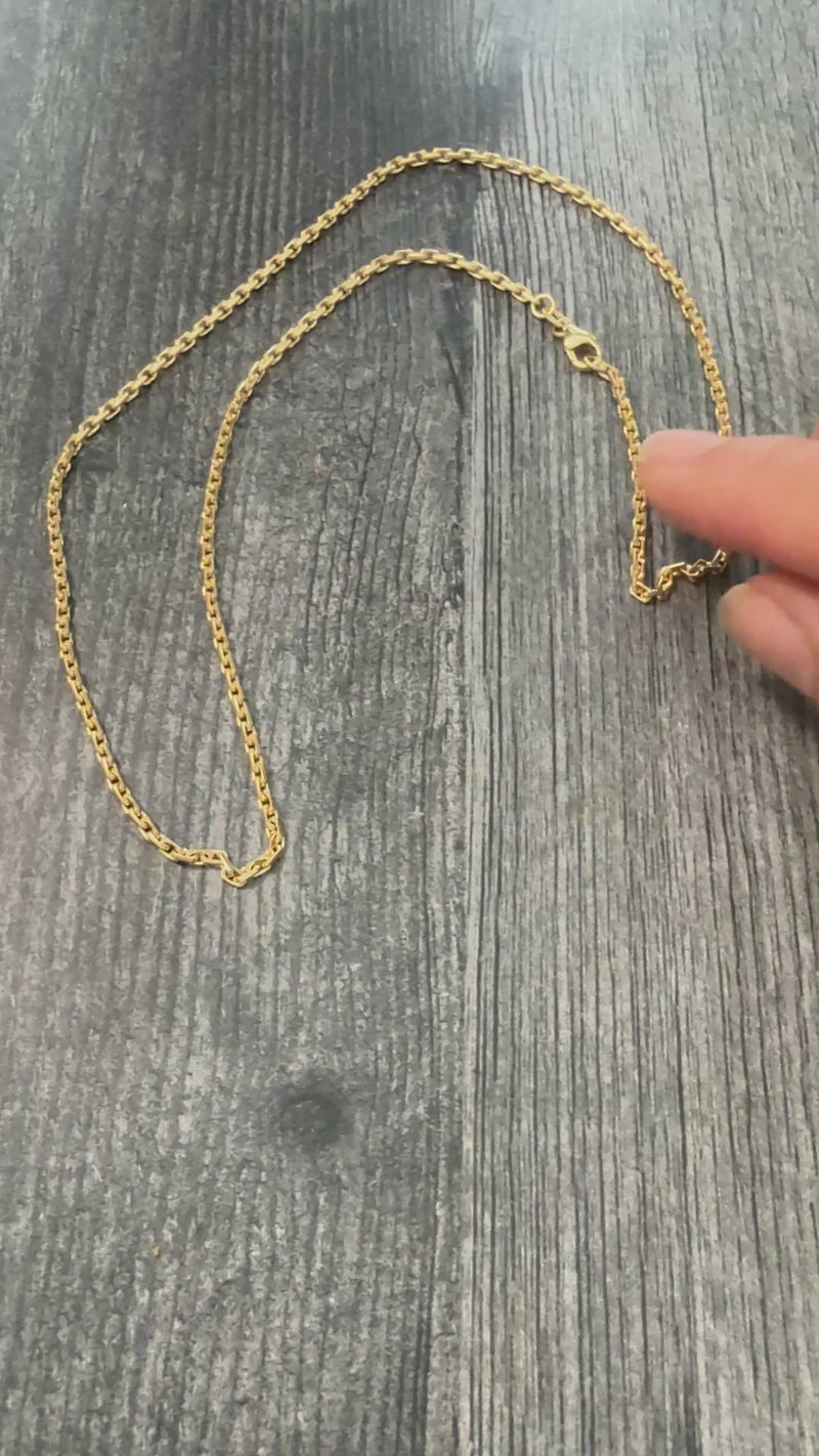 Classic 14K Gold 1.9 mm Biker Chain, 18" Long