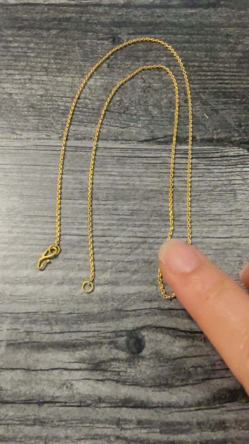 21K Gold Biker Chain, 18" Long