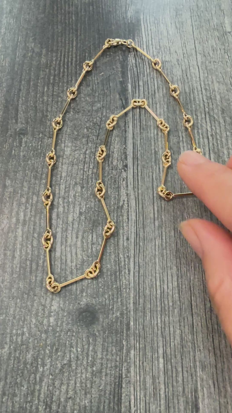 Elongated Bar Link Chain, 18" Long