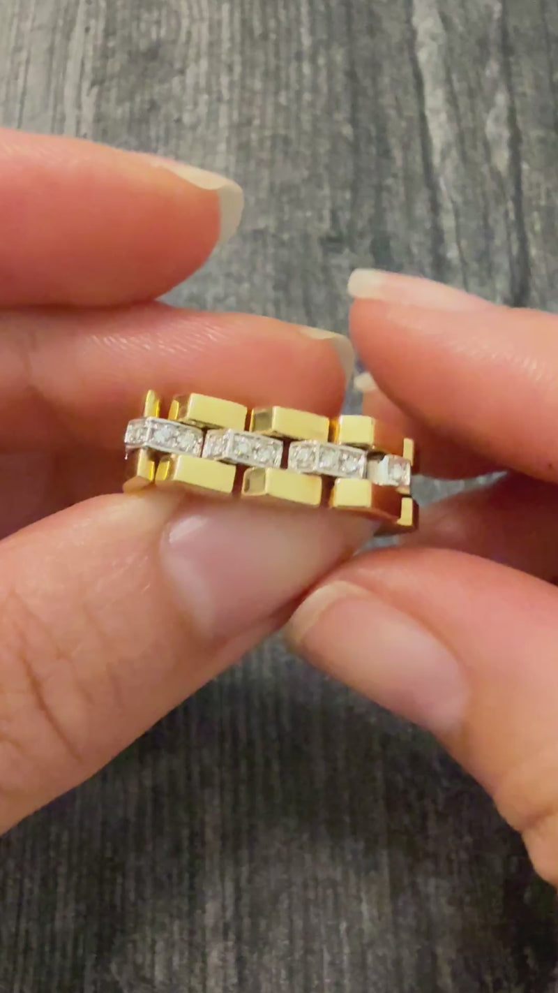 Chimento Diamond and 18K Gold Flex Chain Band