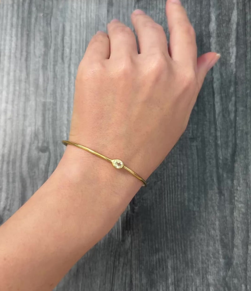 Ippolita 18K Gold and Lemon Quartz Bangle (Y)