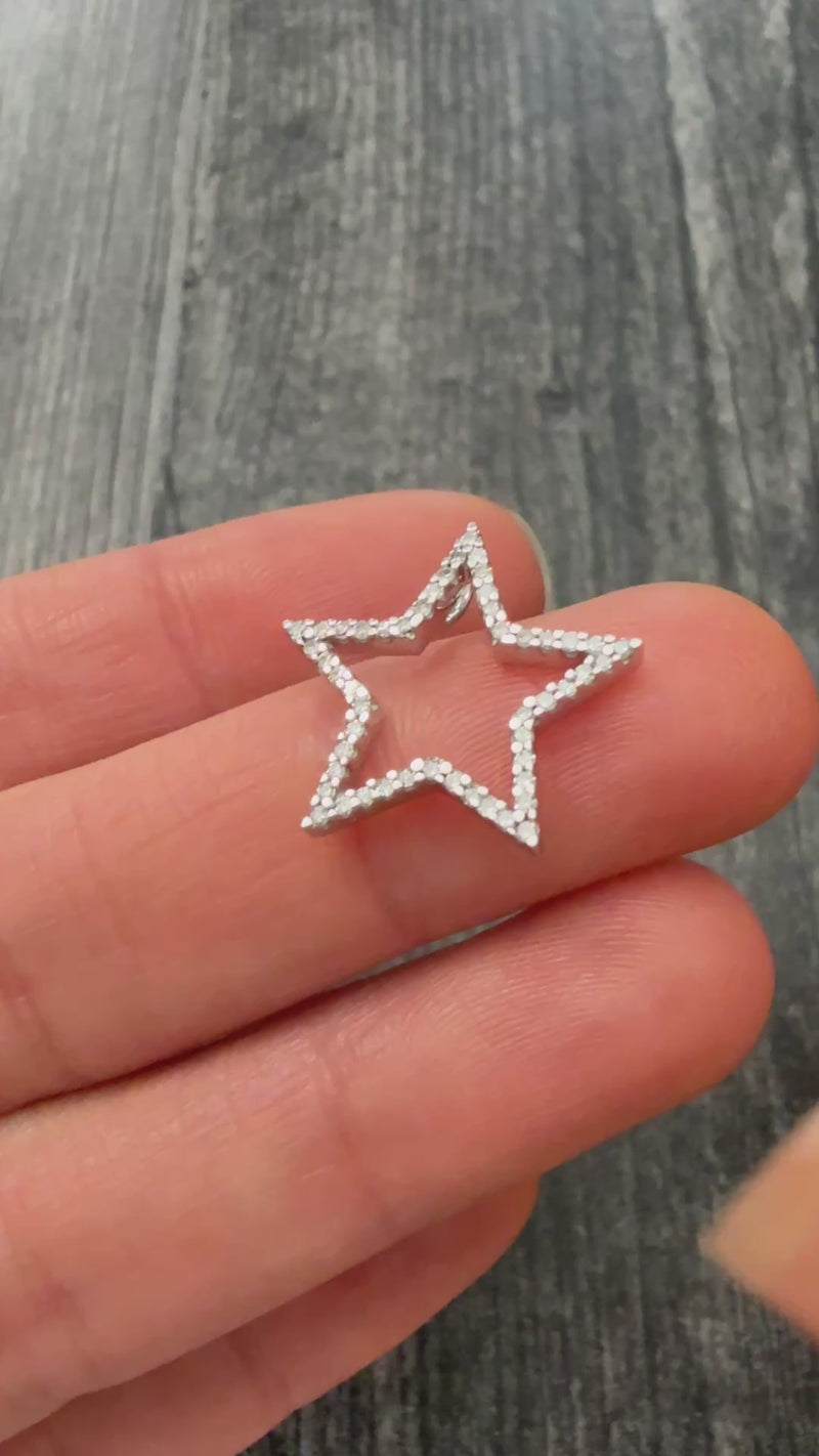 Diamond and 14K Gold Star Charm