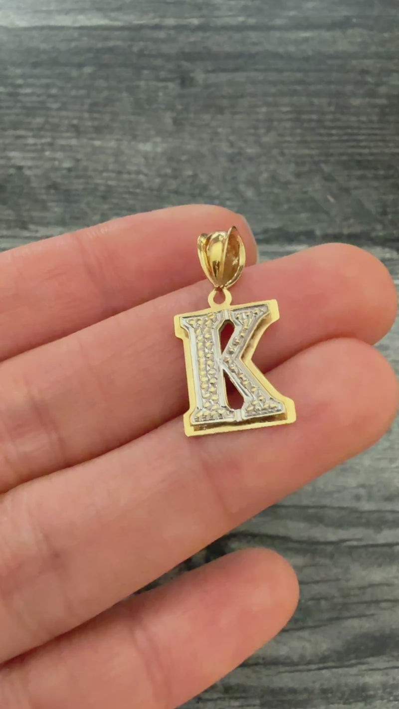 Vintage 14K Gold Initial "K" Charm