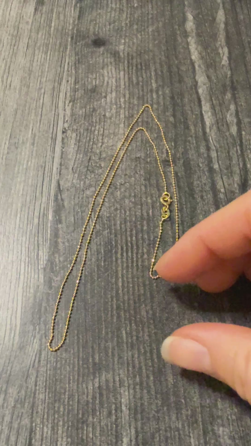 18K Gold Disco Ball Chain, 17.75" Long