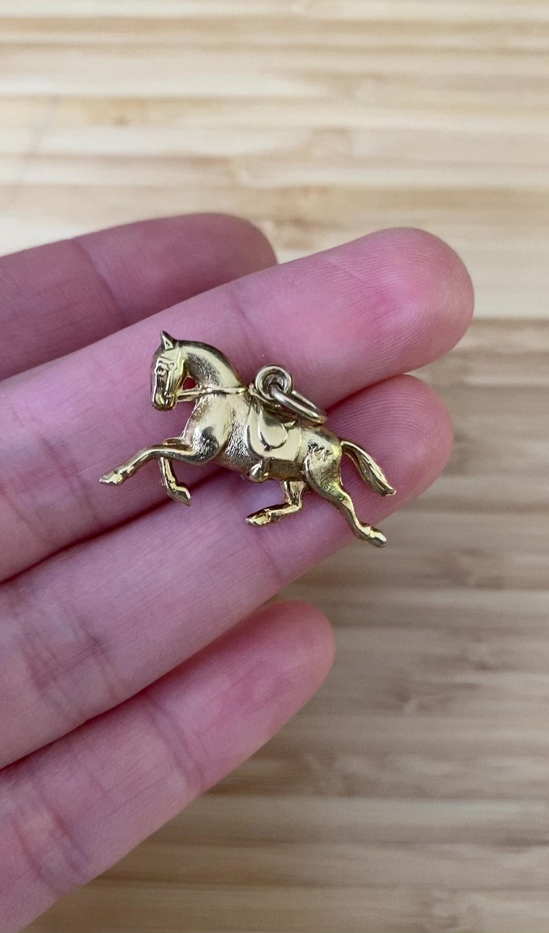 Vintage 14K Gold Horse Charm