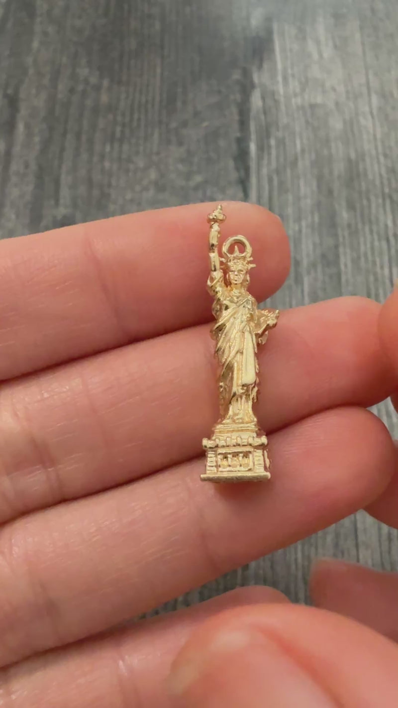 14K Gold NYC Statue of Liberty Charm