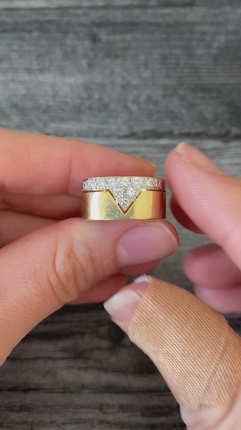 Vintage Diamond and 18K Gold Wonder Woman Band
