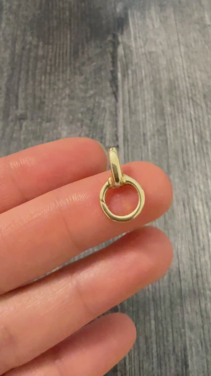 Push In Charm Holder in 14K Gold