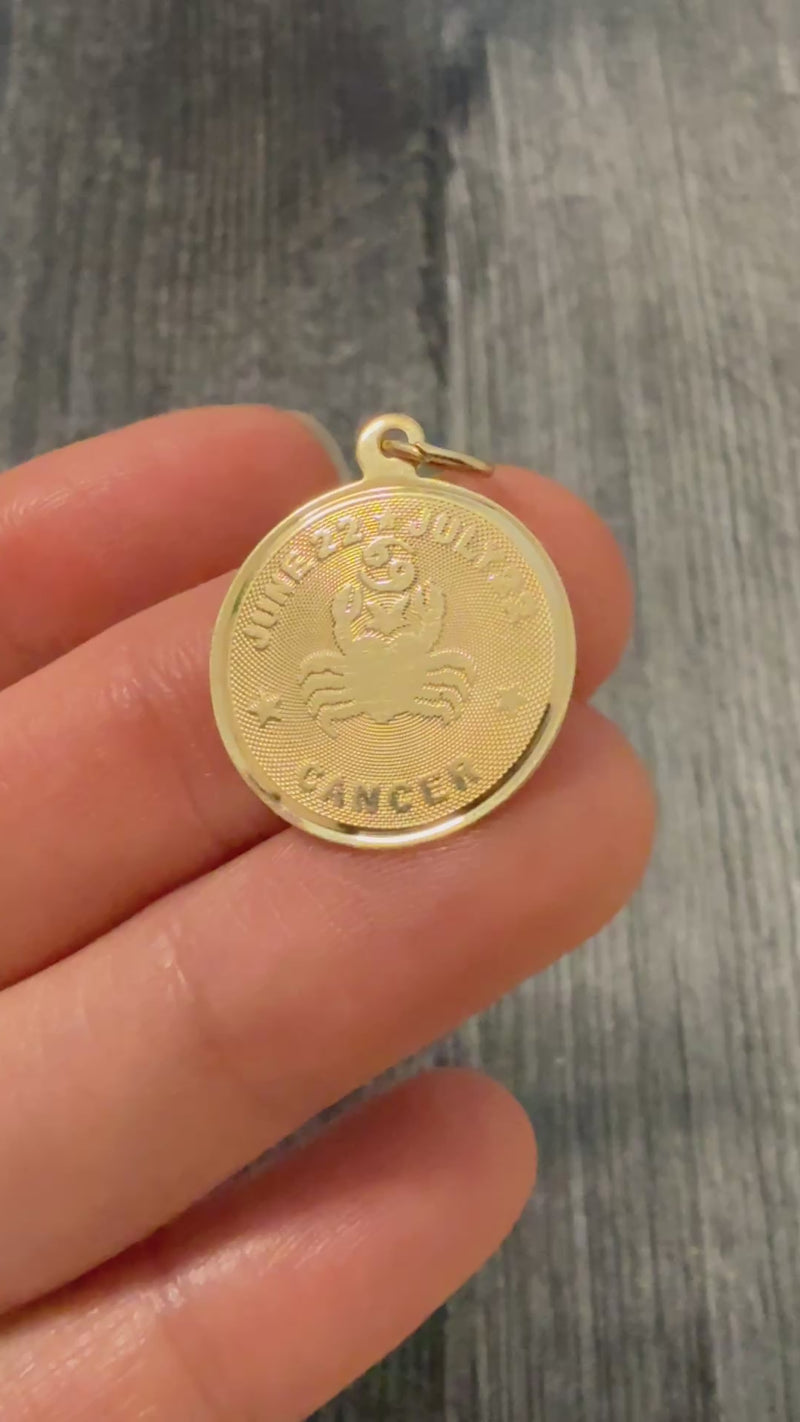 Vintage 14K Gold Cancer Zodiac Charm
