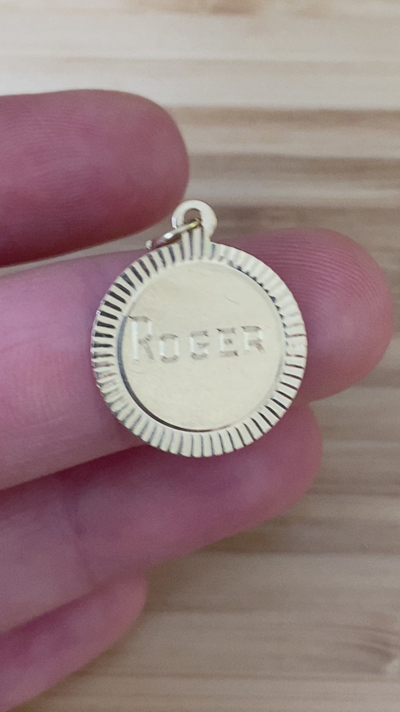 Vintage 14K Gold ROGER Charm