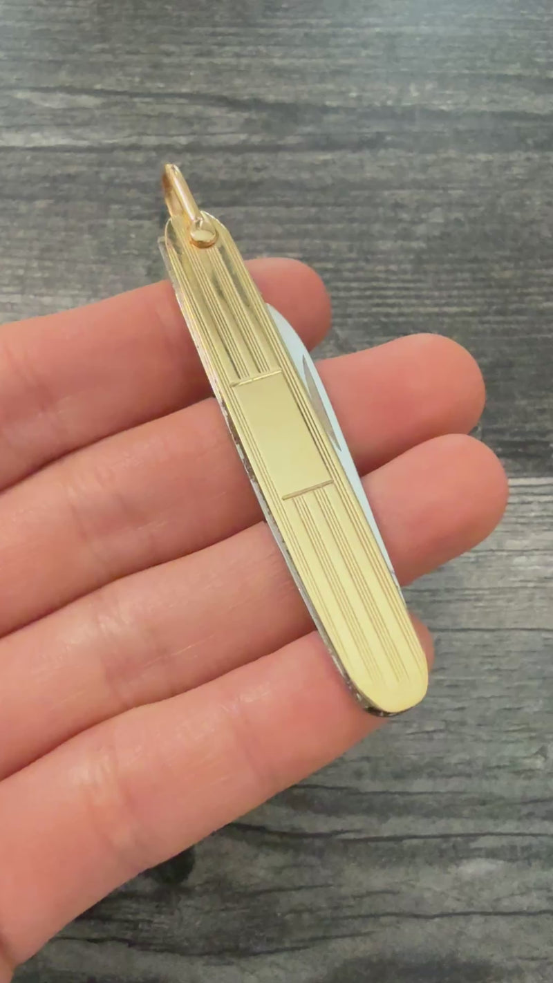 Vintage 14K Gold German Pocket Knife Pendant