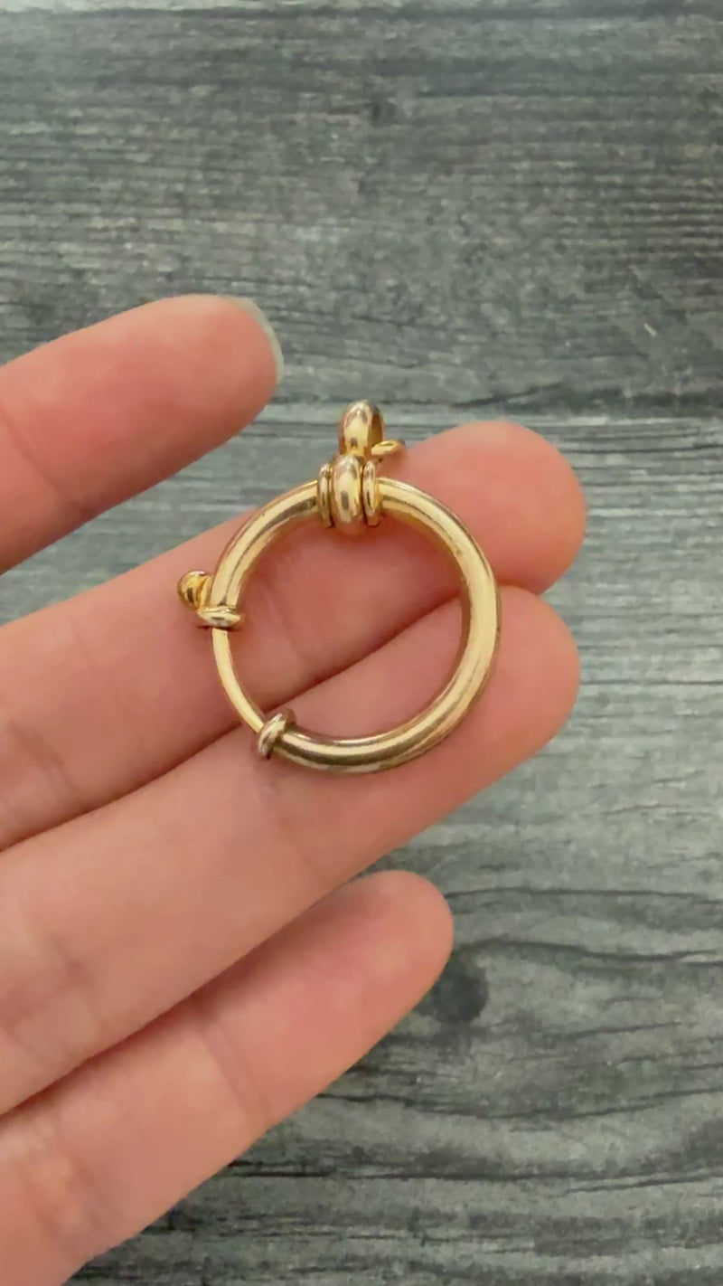 Vintage 9K Rosy Gold Extra Large Bolt Ring