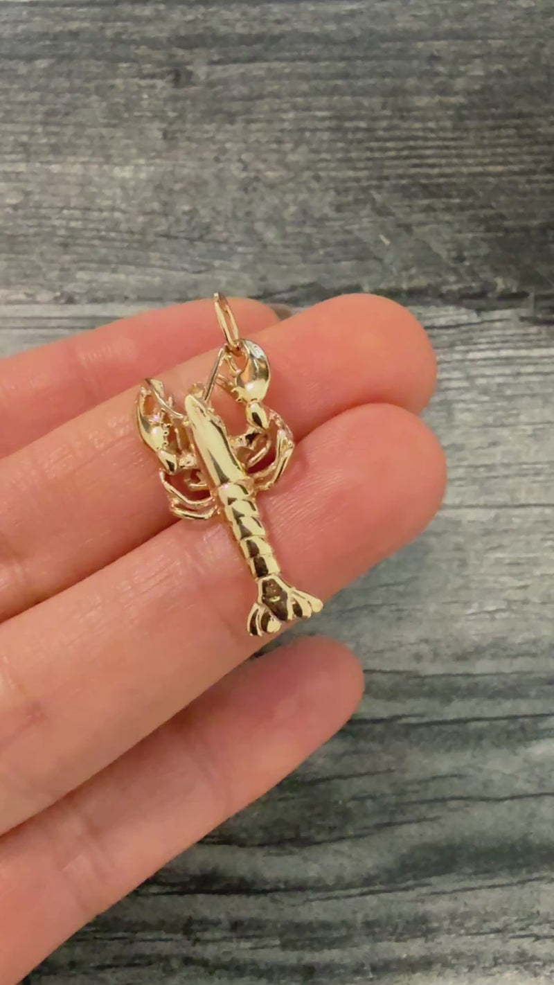 Vintage 14K Gold Lobster Charm