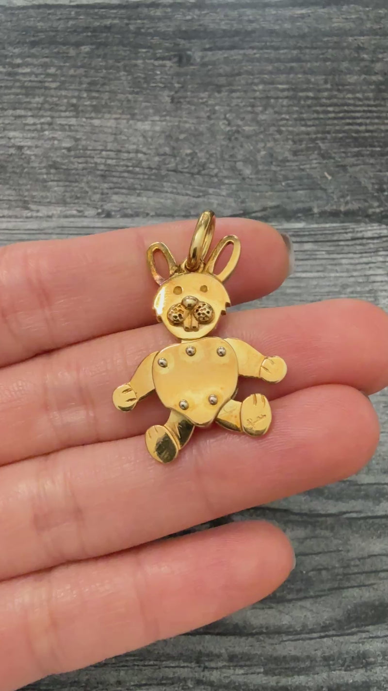 Pomellato 18K Gold Articulated Bunny Rabbit Charm