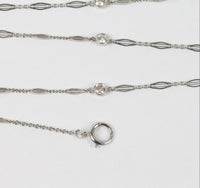 Art Deco Diamonds by the Yard 14K White Gold 27 Inch Chain Necklace - alpha-omega-jewelry
