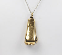Victorian 18K Gold Cigar Cutter Antique Pendant - alpha-omega-jewelry