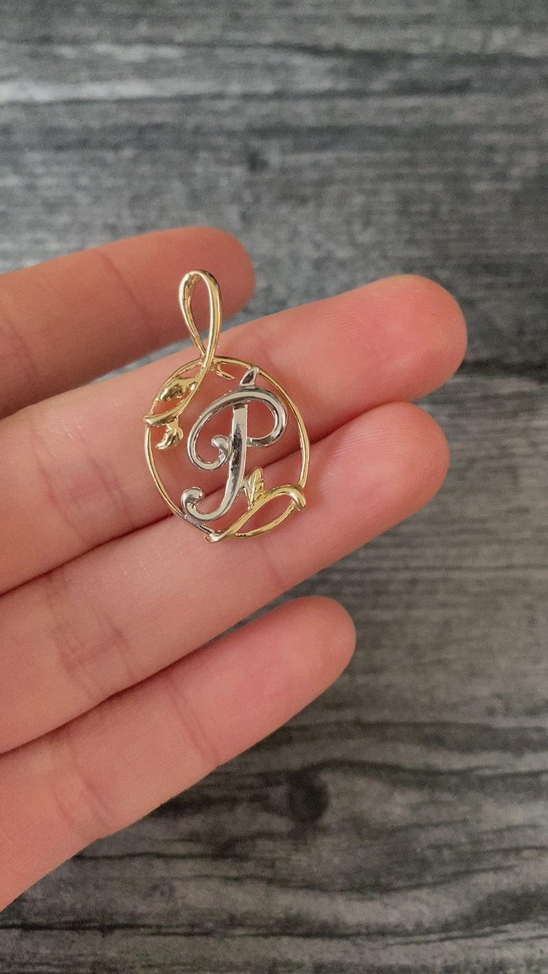 Vintage Ornamental 14K Gold Initial “P” Charm