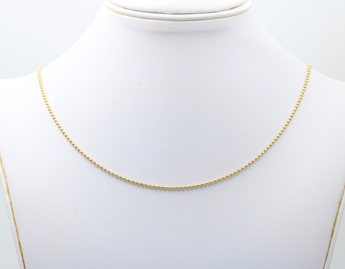 Medium 14K Gold Ball Chain
