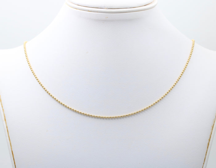 Medium 14K Gold Ball Chain