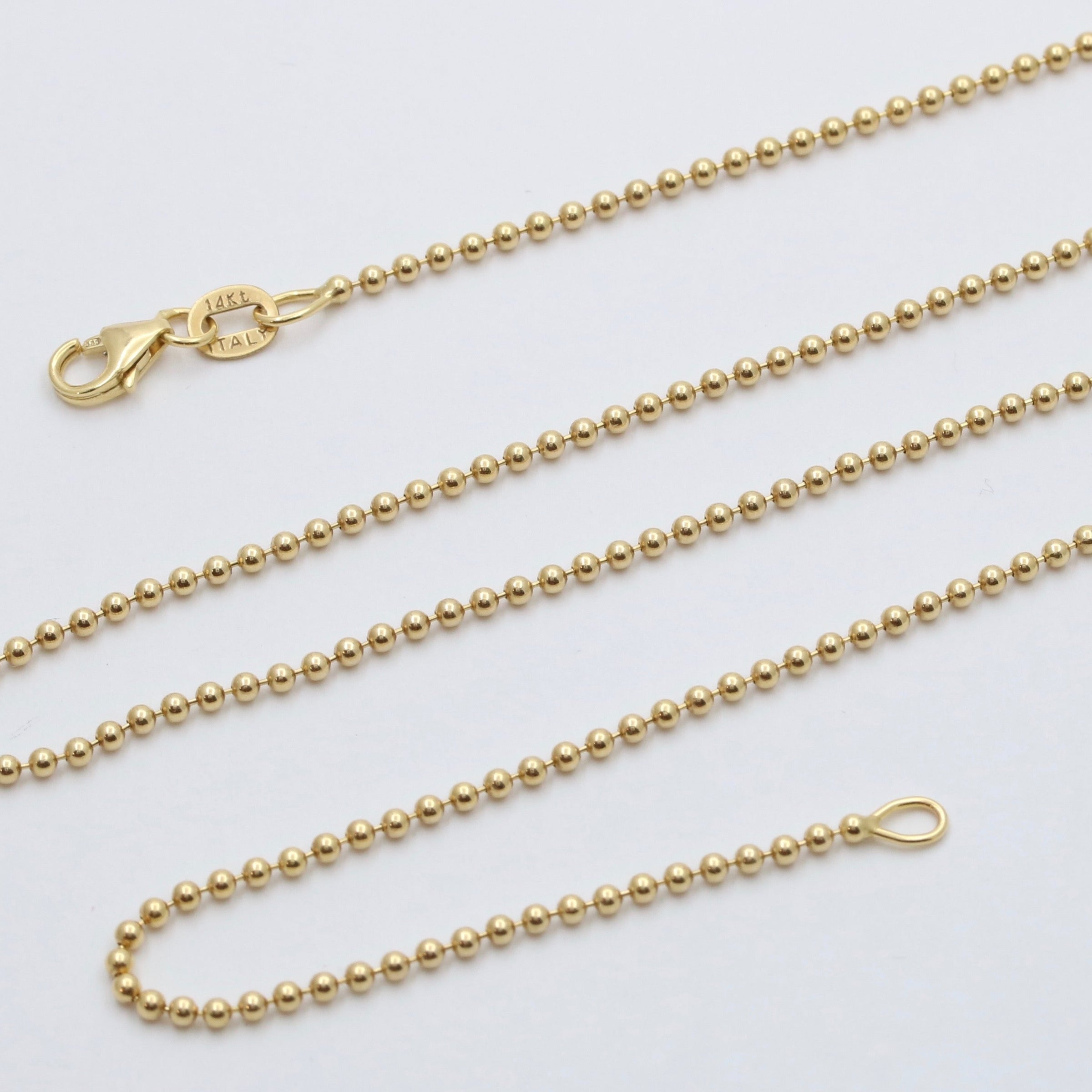 Medium 14K Gold Ball Chain